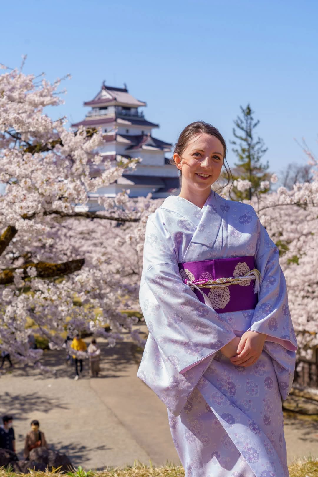 Me in front of Tsurugajo in Aizuwakamatsu, Fukushima